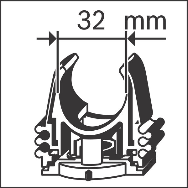 BOSCH PRO EPC Rohrclip, 32  mm