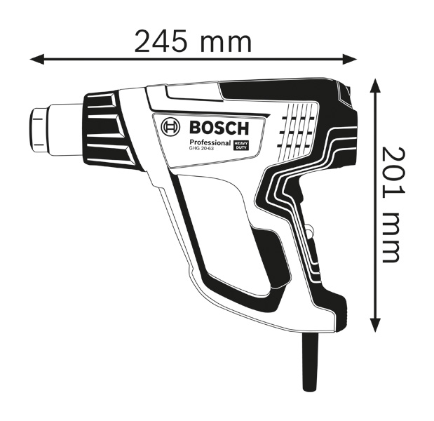 BOSCH Heißluftgebläse GHG 20-63 BOSCH Heißluftgebläse GHG 20-63