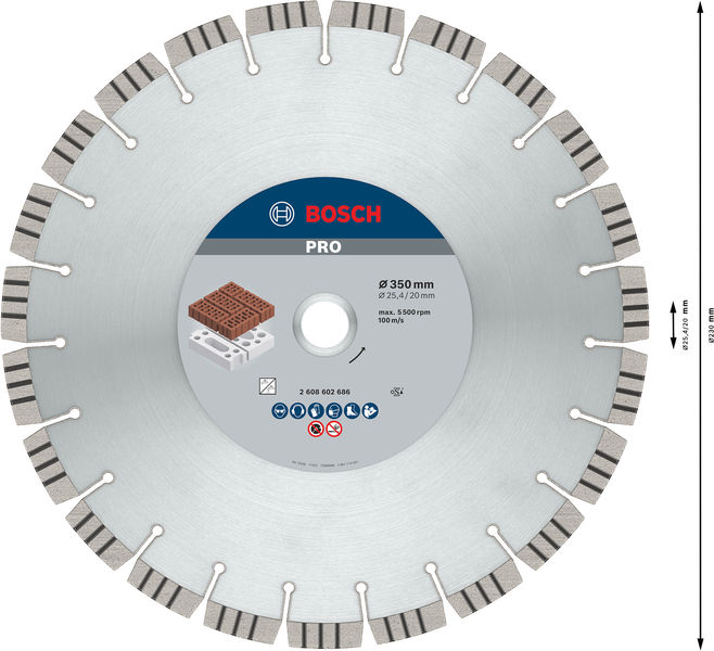 BOSCH PRO Abrasive Diamanttrennscheibe, 350 x 20/25,4 mm