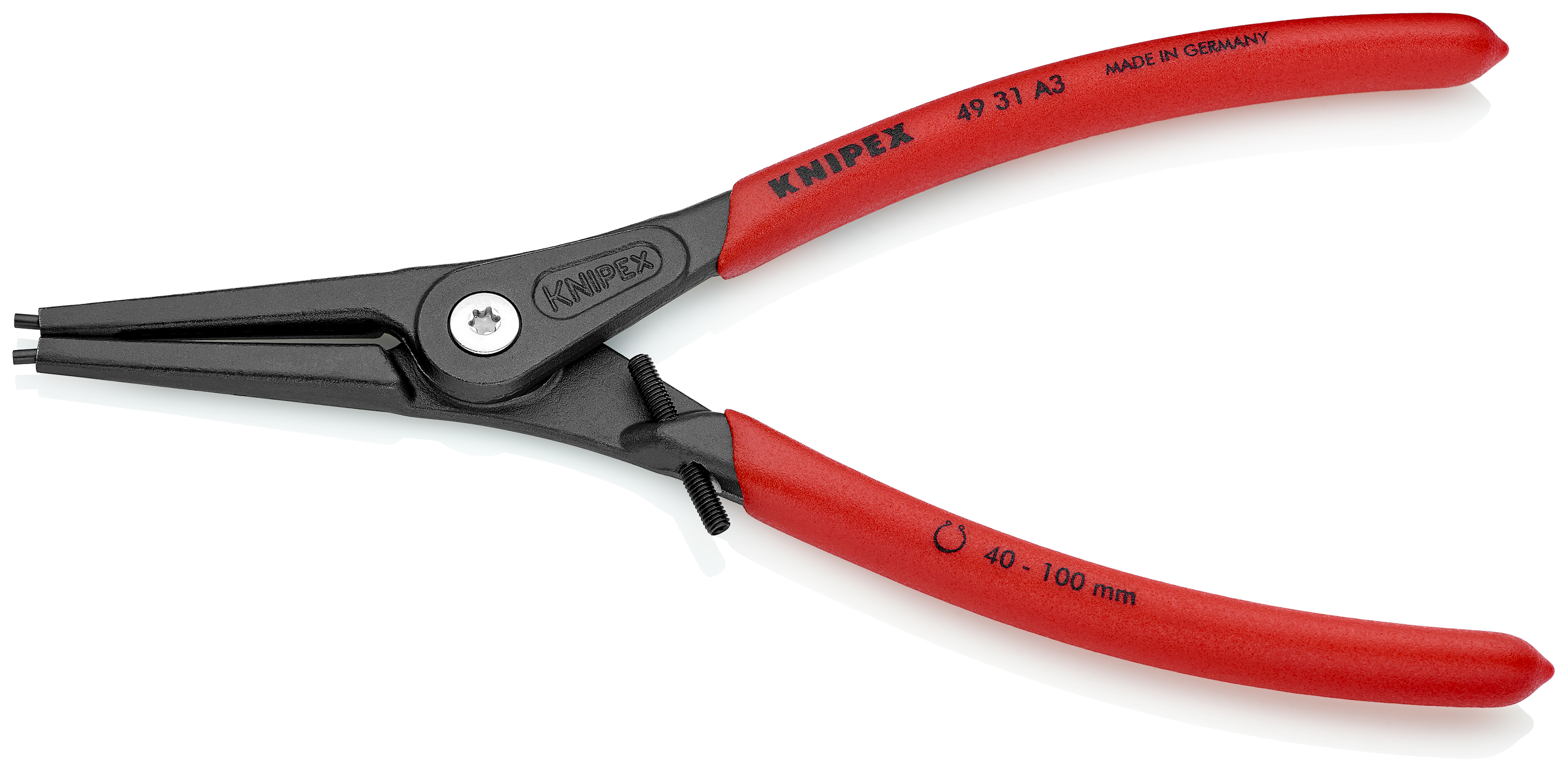 KNIPEX KNIPEX 49 31 A3 Präzisions-Sicherungsringzange für Außenringe auf Wellen mit Überdehnungsschutz 225 mm grau atramentiert mit rutschhemmendem Kunststoff überzogen KNIPEX KNIPEX 49 31 A3 Präzisions-Sicherungsringzange für Außenringe auf Wellen mit Überdehnungsschutz 225 mm grau atramentiert mit rutschhemmendem Kunststoff überzogen