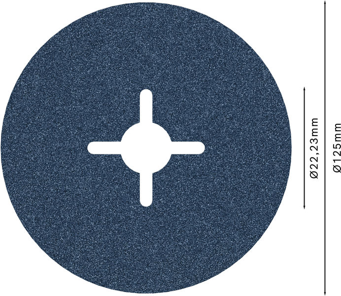 BOSCH PRO R574 Fiberscheibe, 125 mm, G100