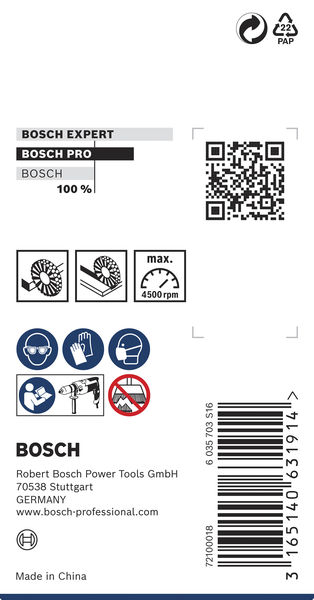 BOSCH PRO Metal clean Scheibenbürste, gerader Schaft, 50 x 0,2 mm