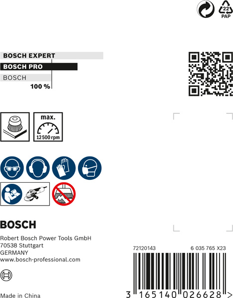 BOSCH PRO Metal heavy Topfbürste, 75 x 0,5 mm, Gewinde