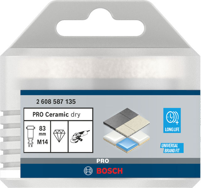 BOSCH PRO Ceramic Trockenbohrkrone, 83 x 35 x 14 mm BOSCH PRO Ceramic Trockenbohrkrone, 83 x 35 x 14 mm