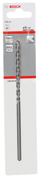 BOSCH Betonbohrer CYL-3, 5 x 90 x 150 mm, d 4,5 mm, 1er-Pack BOSCH Betonbohrer CYL-3, 5 x 90 x 150 mm, d 4,5 mm, 1er-Pack