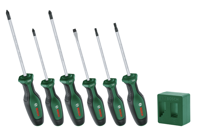 BOSCH Handwerkzeuge Schraubendreher-Set, 6-tlg. + Magnetisierer