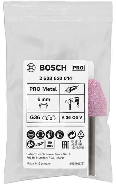 BOSCH PRO Steel Schleifstiftset, 20 x 25 mm, G60, konisch
