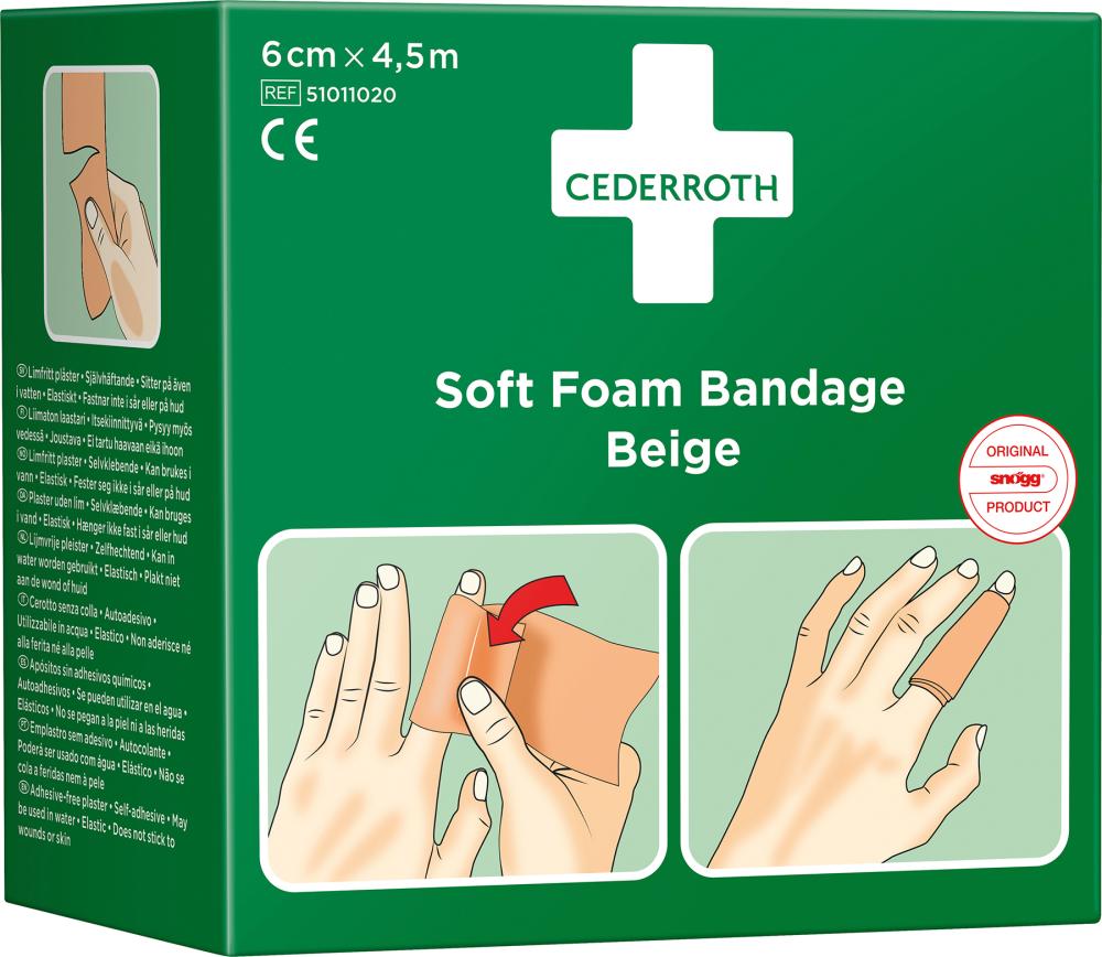 CEDERROTH Schaumbandage, beige, 6cm x 4,5m CEDERROTH Schaumbandage, beige, 6cm x 4,5m