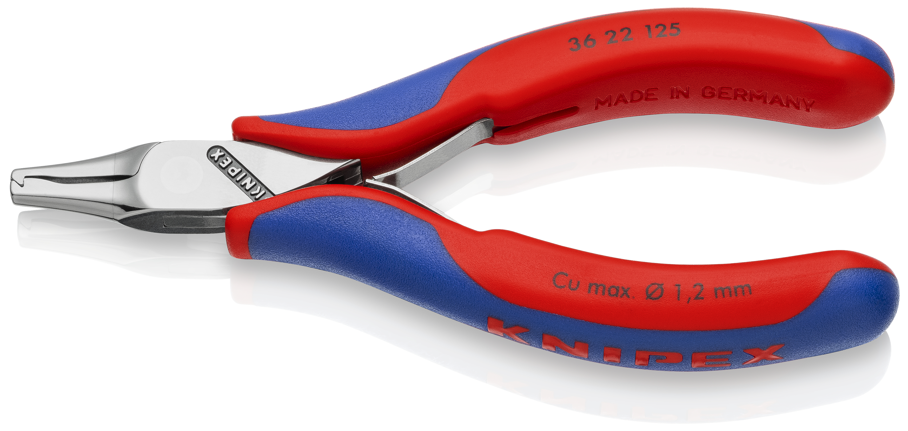 KNIPEX KNIPEX 36 22 125 Elektronik-Bestückungszange 125 mm mit Mehrkomponenten-Hüllen spiegelpoliert KNIPEX KNIPEX 36 22 125 Elektronik-Bestückungszange 125 mm mit Mehrkomponenten-Hüllen spiegelpoliert
