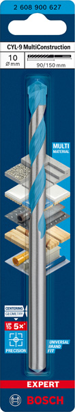 BOSCH EXPERT CYL-9 MultiConstruction Bohrer, 10 x 90 x 150 mm
