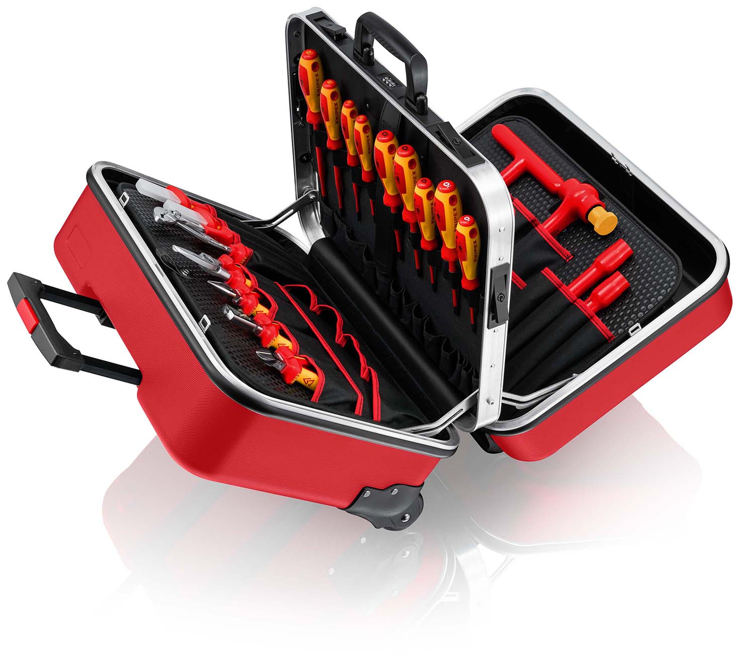 KNIPEX KNIPEX 98 99 15 Werkzeugkoffer "BIG Twin Move RED" Elektro Kompetenz 42-teilig 290 mm