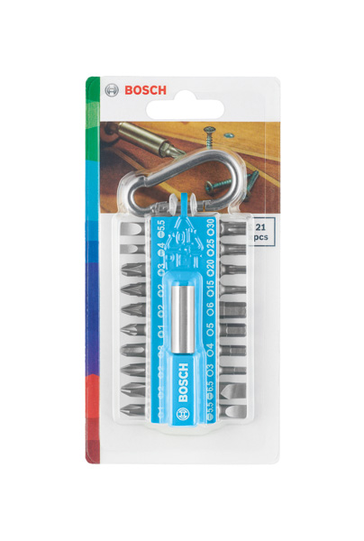 BOSCH 21-teiliges Schrauberbit-Set mit Snap-hook, Hellblau BOSCH 21-teiliges Schrauberbit-Set mit Snap-hook, Hellblau