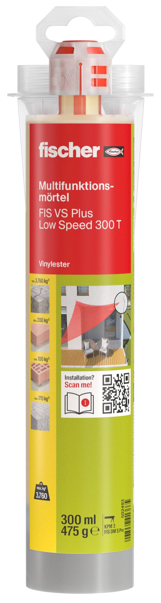 FISCHER DEUTSCHLAND Multifunktionsmörtel FIS VS 300 T K FISCHER DEUTSCHLAND Multifunktionsmörtel FIS VS 300 T K
