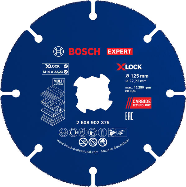 BOSCH EXPERT Multi Material Carbide-Trennscheibe, 125 x 1.6 x 22,23 mm, X-Lock