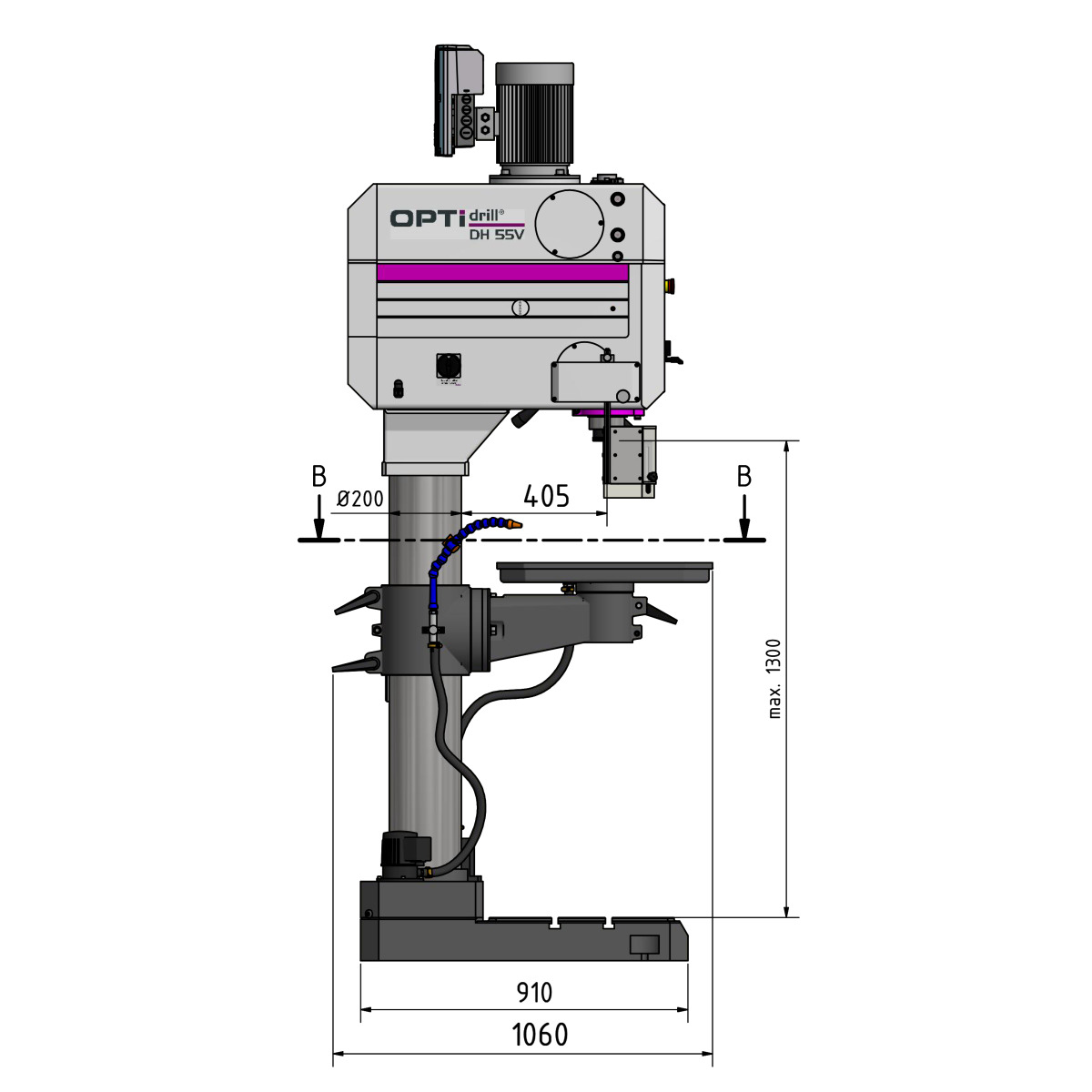 STÜRMER Getriebebohrmaschine Optimum OPTIdrill DH 55V