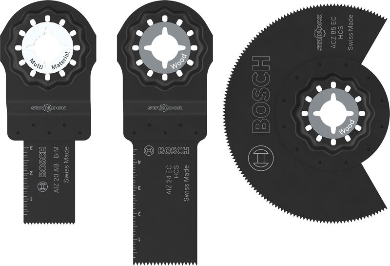 BOSCH Holz- und Weichmetall-Blatt-Set für oszillierende Multifunktionswerkzeuge,3-tlg.