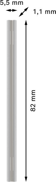 BOSCH PRO Hobelmesser, 82 x 5,5 x 1,1 mm, 1 Stk