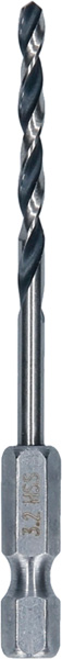 BOSCH HSS PointTeQ Sechskantbohrer 3,2 mm BOSCH HSS PointTeQ Sechskantbohrer 3,2 mm