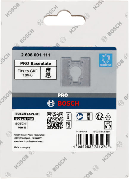 BOSCH PRO Grundplatte, quadratisch, 7 x 96 x 96 mm