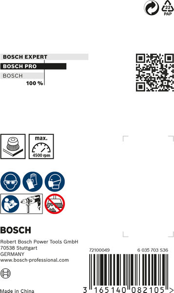 BOSCH PRO Multi Material clean Topfbürste, 75 x 1 mm, gerader Schaft