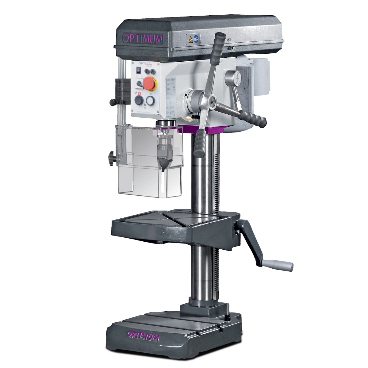OPTIMUM Tischbohrmaschine mit Keilriemenantrieb im Aktions-Set mit Schraubstock OPTIdrill B 24H (400 V) Aktions-Set