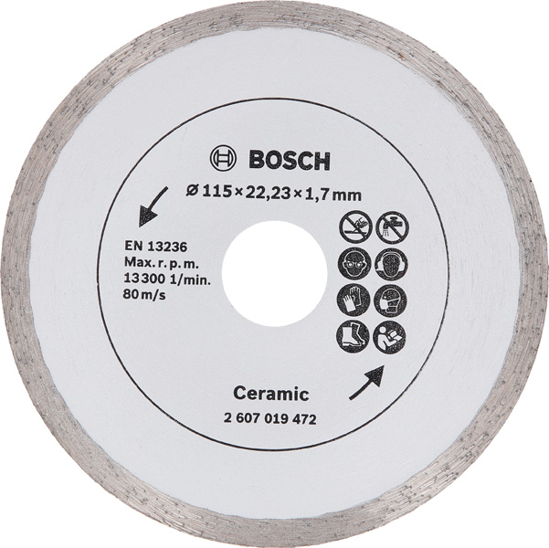 BOSCH Diamanttrennscheibe für Fliesen, Durchmesser: 115 mm BOSCH Diamanttrennscheibe für Fliesen, Durchmesser: 115 mm