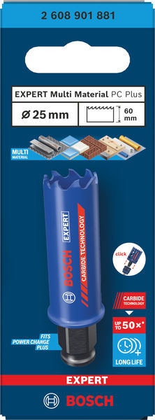 BOSCH EXPERT Multi Material Power Change Plus-Lochsäge, 25 x 60 mm BOSCH EXPERT Multi Material Power Change Plus-Lochsäge, 25 x 60 mm