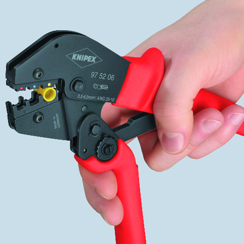 KNIPEX KNIPEX 97 52 06 SB Crimpzange auch für Zweihandbedienung 250 mm brüniert mit rutschhemmenden Kunststoff-Hüllen brüniert KNIPEX KNIPEX 97 52 06 SB Crimpzange auch für Zweihandbedienung 250 mm brüniert mit rutschhemmenden Kunststoff-Hüllen brüniert