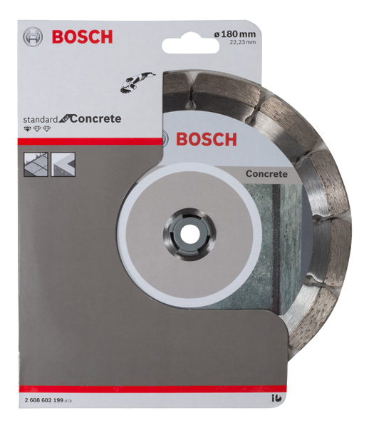 BOSCH Diamanttrennscheibe Standard for Concrete, 180 x 22,23 x 2 x 10 mm, 1er-Pack BOSCH Diamanttrennscheibe Standard for Concrete, 180 x 22,23 x 2 x 10 mm, 1er-Pack