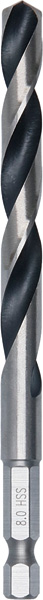 BOSCH HSS PointTeQ Sechskantbohrer 8,0 mm, 5-tlg. BOSCH HSS PointTeQ Sechskantbohrer 8,0 mm, 5-tlg.