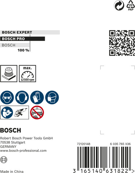 BOSCH PRO Stainless Steel clean Topfbürste, 75 x 0,3 mm, Gewinde BOSCH PRO Stainless Steel clean Topfbürste, 75 x 0,3 mm, Gewinde