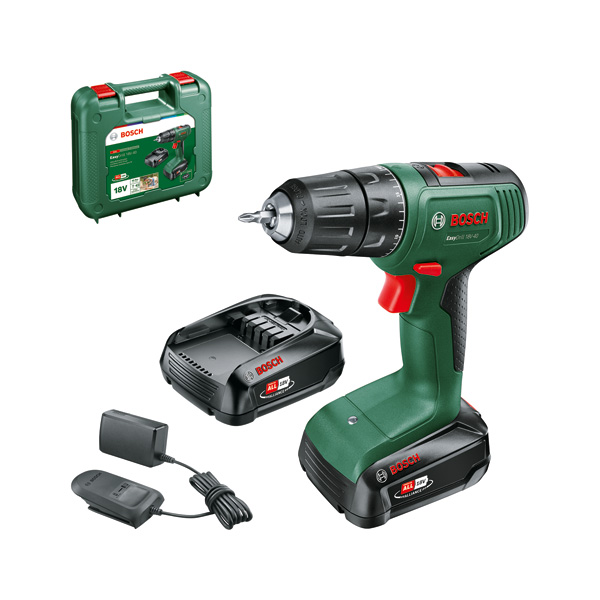 BOSCH Akku-Bohrschrauber EasyDrill 18V-40, 2 x Akku PBA 18V 1.5Ah
