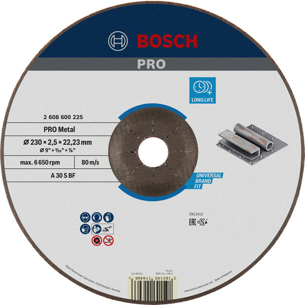BOSCH Trennscheibe gekröpft Expert for Metal A 30 S BF, 230 mm, 2,5 mm