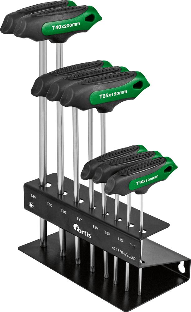 FORTIS T-Griff-Schraubendreher-Satz 7-tlg. T9 bis T40