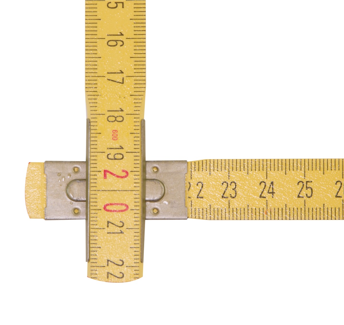 STABILA Zollstock Type 607, 2 m, gelb, metrische Skala, hochwertiger Meterstab aus PEFC-zertifiziertem Holz, umschließende Gelenkplatten