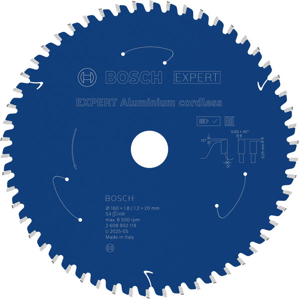 BOSCH EXPERT Aluminium Kreissägeblatt, 160x20 mm, Z54