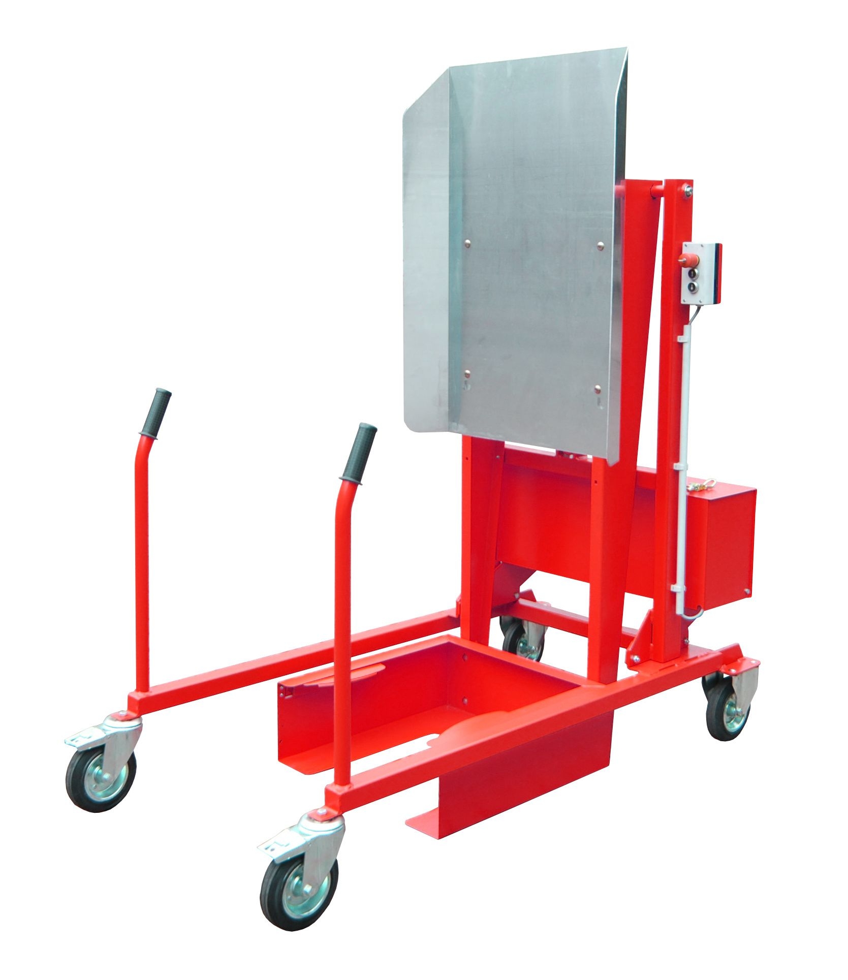 BAUER Mülltonnen-Kippstation MKS-12V, lackiert, RAL 3000 Feuerrot