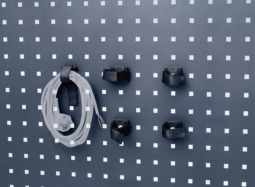 BOTT Fixhalter B34xT37xD12 mm für Kabel und Schläuche für Lochplatten BOTT Fixhalter B34xT37xD12 mm für Kabel und Schläuche für Lochplatten