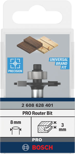 BOSCH PRO Nutfräser, L 3", Schaft 3 mm BOSCH PRO Nutfräser, L 3", Schaft 3 mm