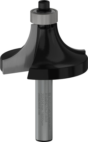 BOSCH PRO Abrundfräser, R 15, Schaft 8 mm BOSCH PRO Abrundfräser, R 15, Schaft 8 mm