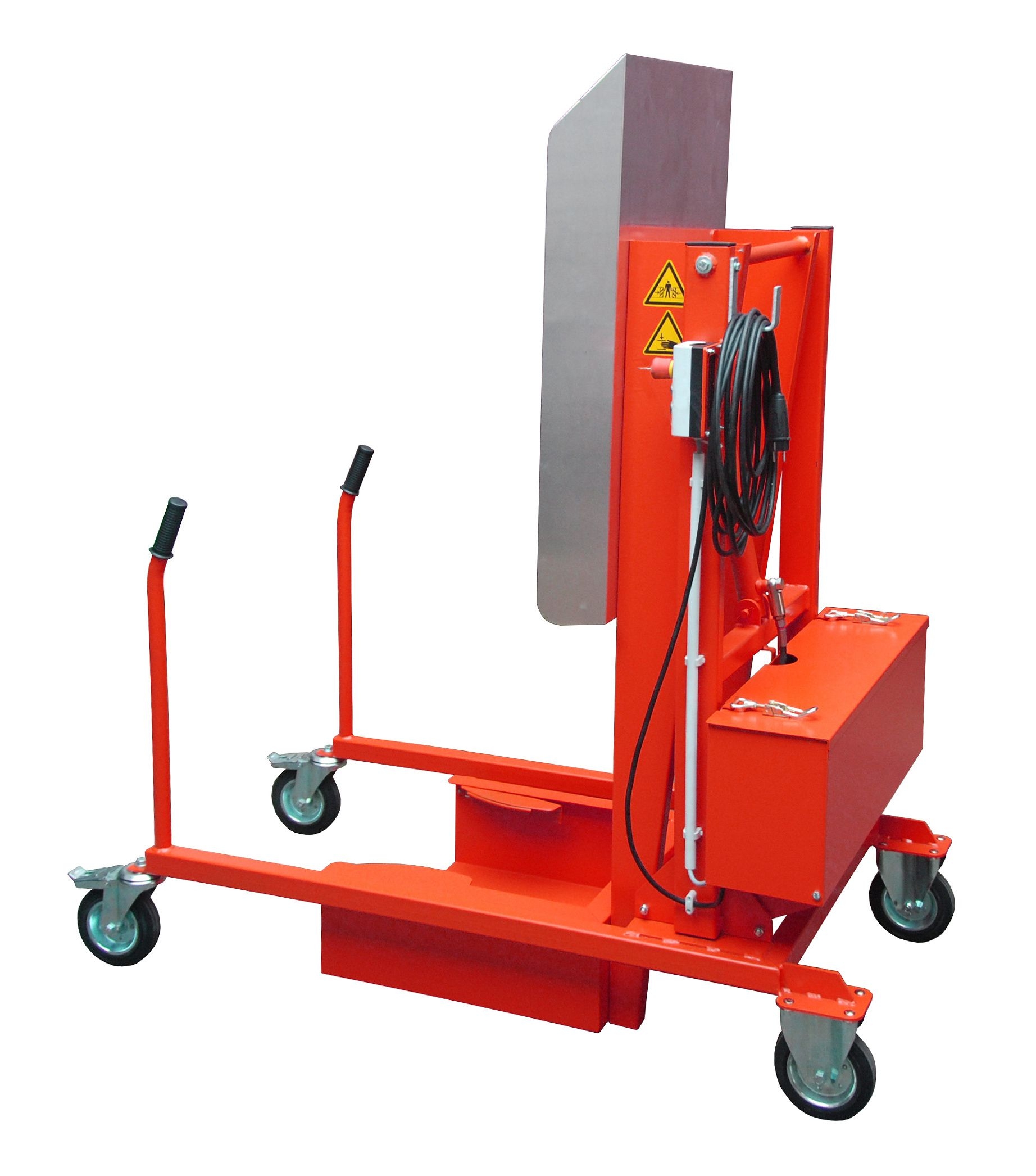 BAUER Mülltonnen-Kippstation MKS-230V, lackiert, RAL 3000 Feuerrot BAUER Mülltonnen-Kippstation MKS-230V, lackiert, RAL 3000 Feuerrot