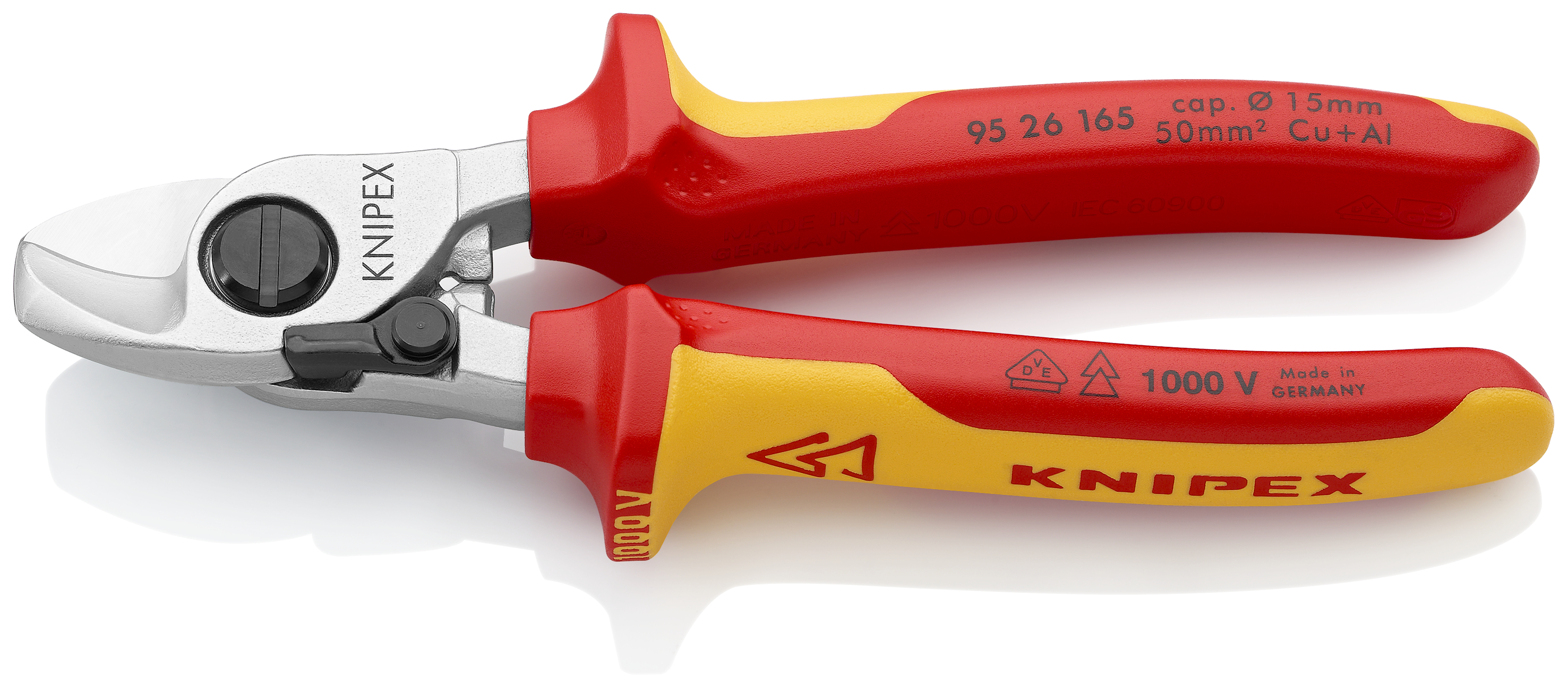 KNIPEX KNIPEX 95 26 165 Kabelschere mit Öffnungsfeder 165 mm verchromt isoliert mit Mehrkomponenten-Hüllen, VDE-geprüft KNIPEX KNIPEX 95 26 165 Kabelschere mit Öffnungsfeder 165 mm verchromt isoliert mit Mehrkomponenten-Hüllen, VDE-geprüft