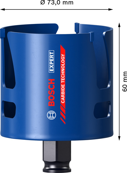 BOSCH EXPERT Construction Material Lochsäge, 73x60 mm