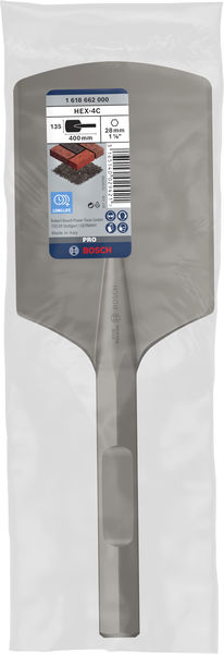 BOSCH PRO HEX 28-4C Spatmeißel, gerundet, 135 x 400 mm