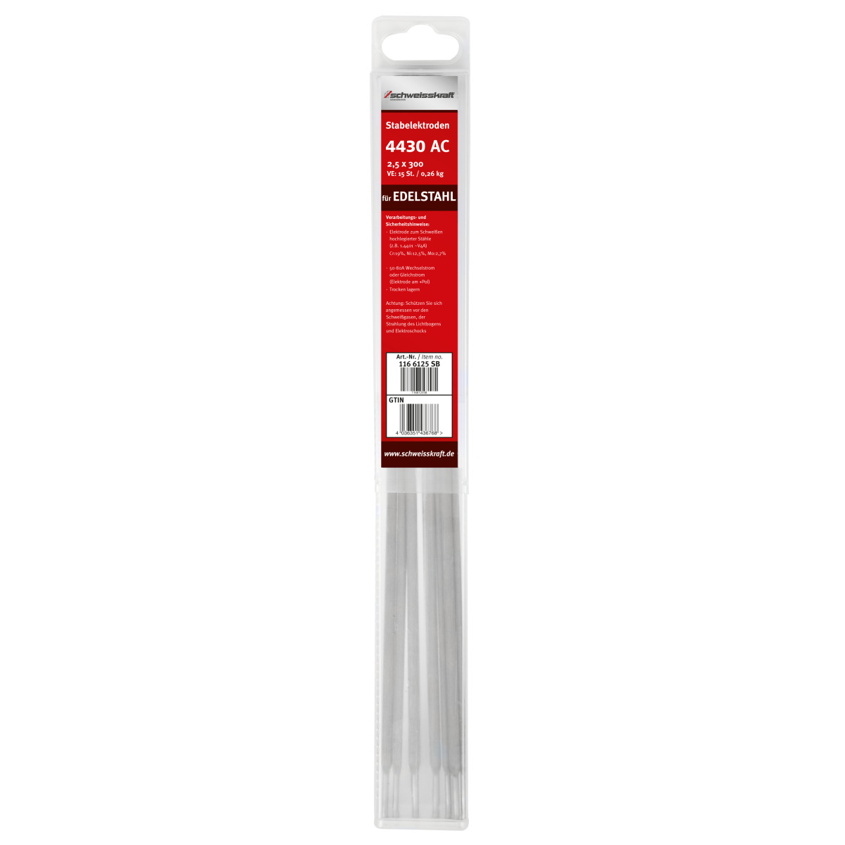 STÜRMER Stabelektrode Schweisskraft 4430 AC 2,5 x 300 mm / SB STÜRMER Stabelektrode Schweisskraft 4430 AC 2,5 x 300 mm / SB