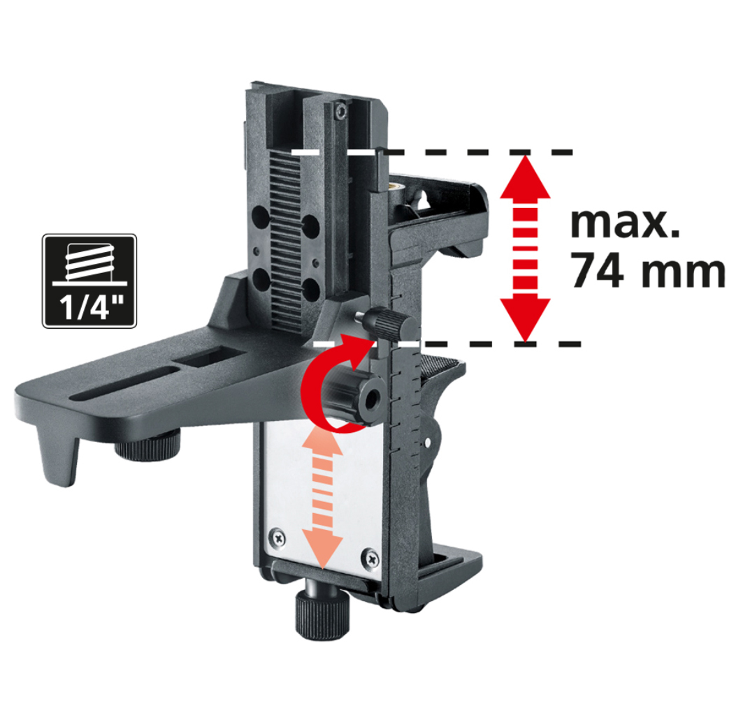 LASERLINER Magnetische Klemm- und Wandhalterung CrossGrip Pro (höhenverstellbar)