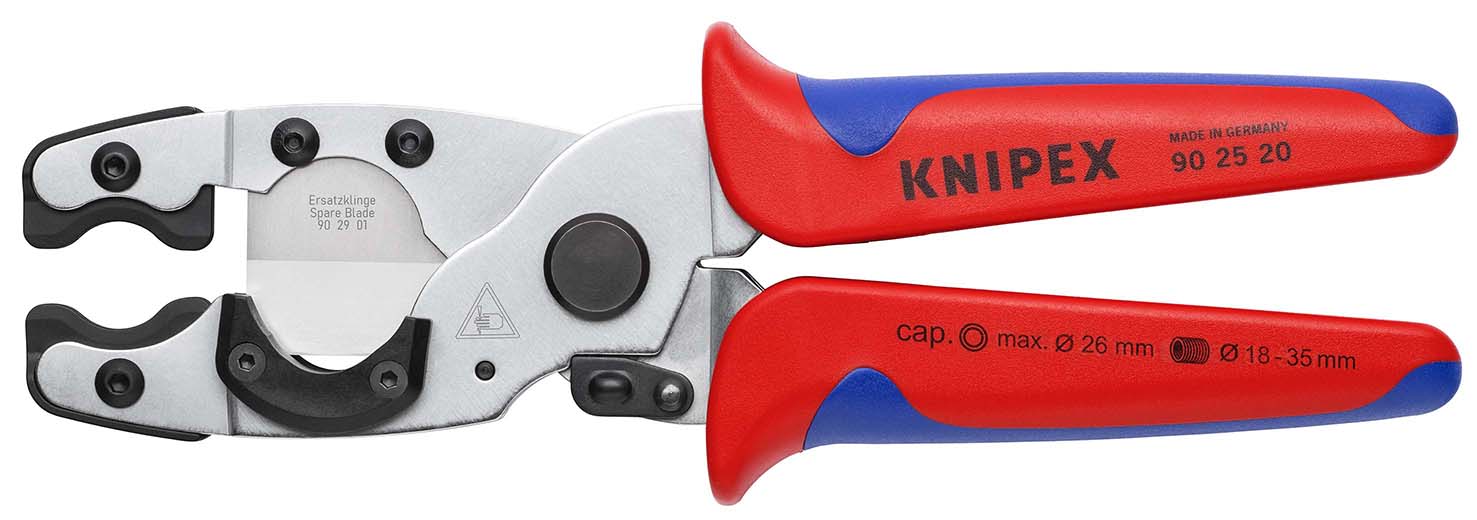 KNIPEX KNIPEX 90 25 20 Rohrschneider für Verbund- und Schutzrohre 210 mm verchromt mit Mehrkomponenten-Hüllen