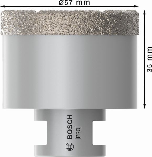 BOSCH PRO Ceramic Trockenbohrkrone, 57 x 35 x 14 mm BOSCH PRO Ceramic Trockenbohrkrone, 57 x 35 x 14 mm
