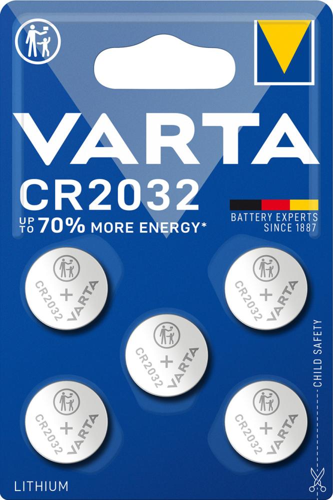 VARTA Batterien CR2032, 3,0V, Blister 5 Stück VARTA Batterien CR2032, 3,0V, Blister 5 Stück