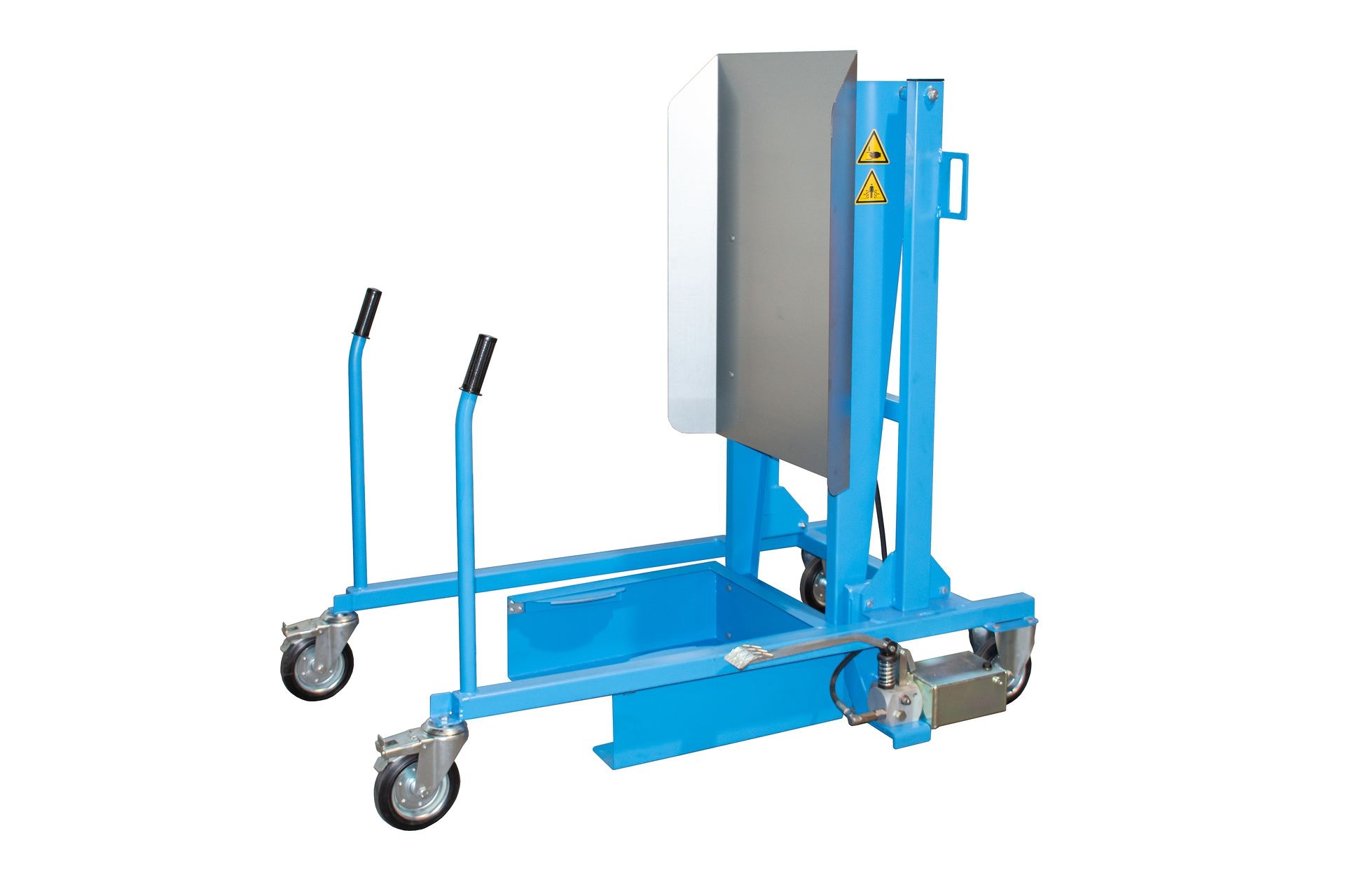 BAUER Mülltonnen-Kippstation MKS-F, lackiert, RAL 5012 Lichtblau
